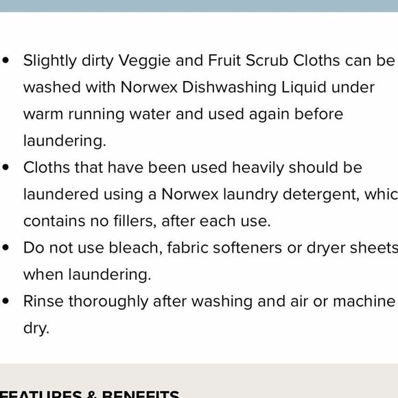 Norwex Veggie and Fruit Scrub Cloth NWOT - Picture 6 of 11